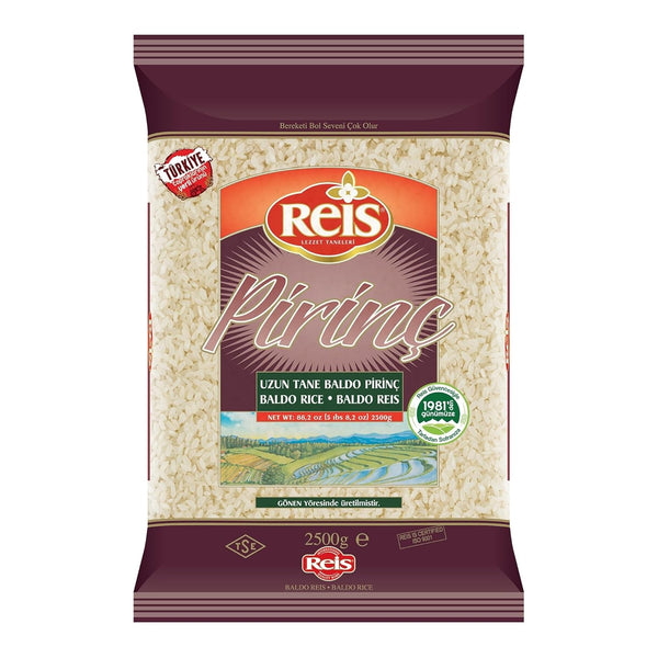 Reis Baldo Rice, Long Grain White Rice, Natural Cereal Bag for Pilafs