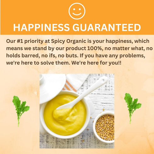 Powder-16 Oz. SPICY ORGANIC Ground Yellow Mustard Seeds Certified USDA Organic - The Perfect Pickling Spice for Cooking