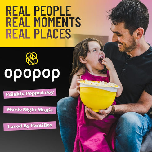 6-Pack 4-Pack Opopop Microwave Popcorn Bundle - Super Butter Pop Cups & Variety Gourmet Kit with Collapsible Silicone