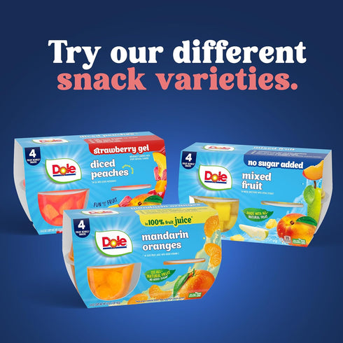 4oz 24 Dole Fruit Bowls Low Fat Apples & Creme Parfait Snacks, Total Cups, Gluten & Dairy Free, Bulk Lunch Snacks