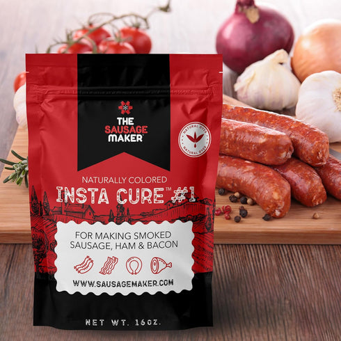 #1, 1lb The Sausage Maker - Insta Cure Naturally Colored (No Red Dye), Quick Cure for Meat Sausage Ham, Bacon, Made