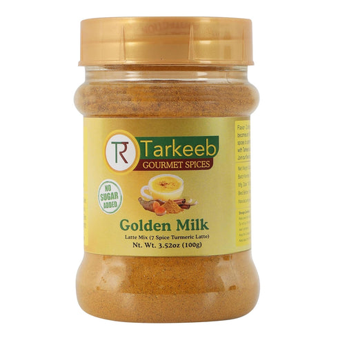 Tarkeeb Golden Milk 7-Spice Turmeric Latte Blend, All Natural, Caffeine-Free, Vegan, Gluten-Free, 3.53oz