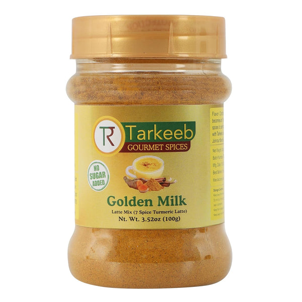 Tarkeeb Golden Milk 7-Spice Turmeric Latte Blend, All Natural, Caffeine-Free, Vegan, Gluten-Free, 3.53oz