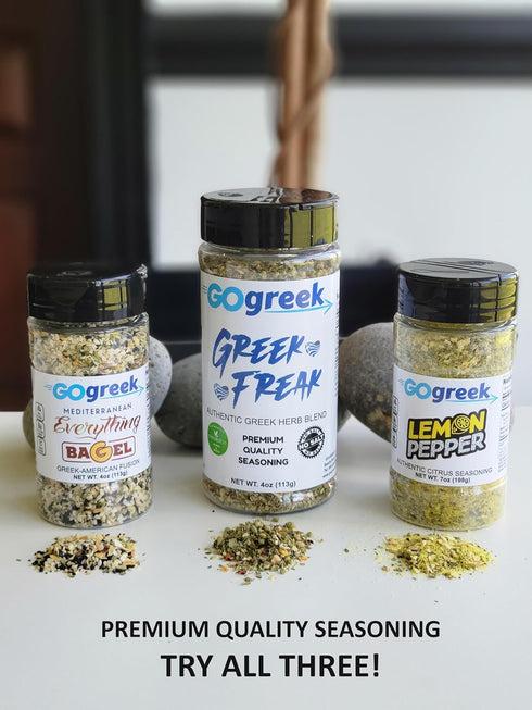 GOGREEK Greek Freak Herb Blend, 4oz - Premium Quality Seasoning for Pork, Chicken, Beef, Vegetables
