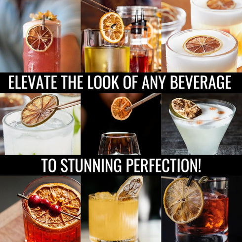1.5oz COCKTAIL GARNISHES Speakeasy Premium Dried Lemon Slices All-Natural Dehydrated Citrus Garnish for Cocktails