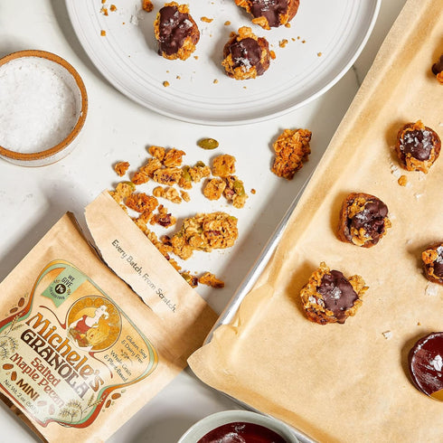 Pack, 2oz Pack 4 Michele's Granola Minis, Variety Snack Handmade, Whole Grain, Vegan, Gluten-Free & Non-GMO, Bags