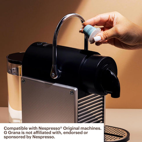 60 Count, 100% Pack G GRANA Coffee Pods, Compatible with Nespresso OriginalLine, Medium and Dark Roast Espresso, USDA