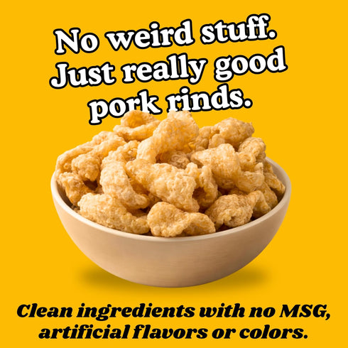 7 OZ Pork King Good Nacho Cheddar Pork Rinds FAMILY SIZE (Chicharrones - Keto Snacks)