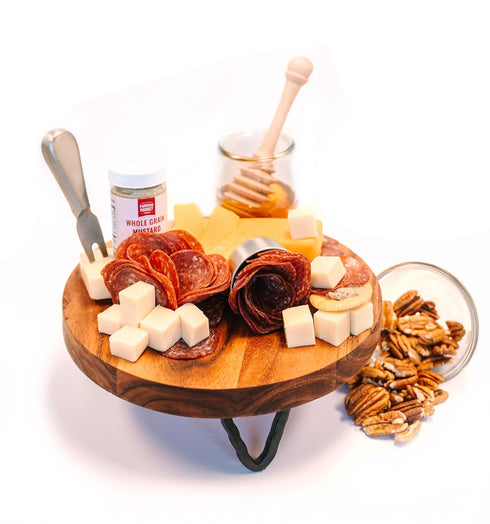 Premium Smoked Assortment | Smoked Cheese & Beef Salami Gift Box | Smokey Gouda & Vermont Sharp Cheddar, Three Smoked
