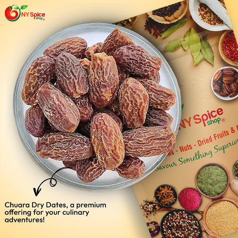 5 NY Spice Shop Chuara Dry Dates - Pound Natural Fresh Sweet and Delicious Dried Fruit - Nutritious Healthy Kharak