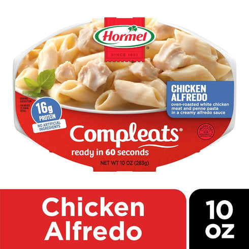 10 oz. (6 Pack) HORMEL COMPLEATS Chicken Alfredo Microwave Tray