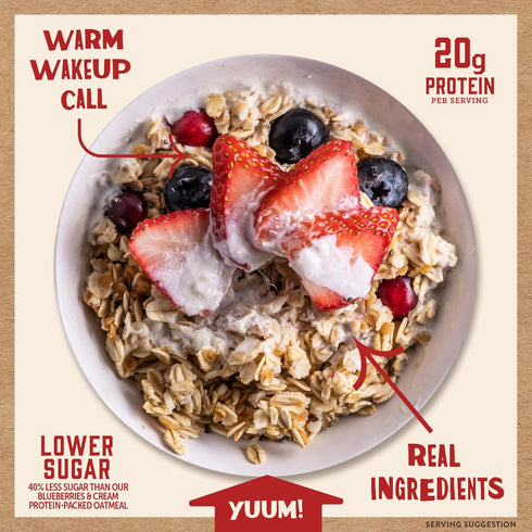 Packets, Protein,100% 6 4 packets 24 packets) Kodiak Cakes Peak Instant Oatmeal Berries & Cream, High Whole Grains, box