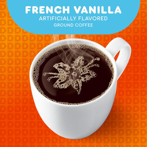 12 Oz (Pack 3) Dunkin' Donuts French Vanilla Coffee, Bag