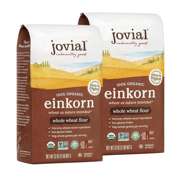 Jovial Organic Einkorn Whole Wheat Flour - Bread Baking Flour for Sourdough,
