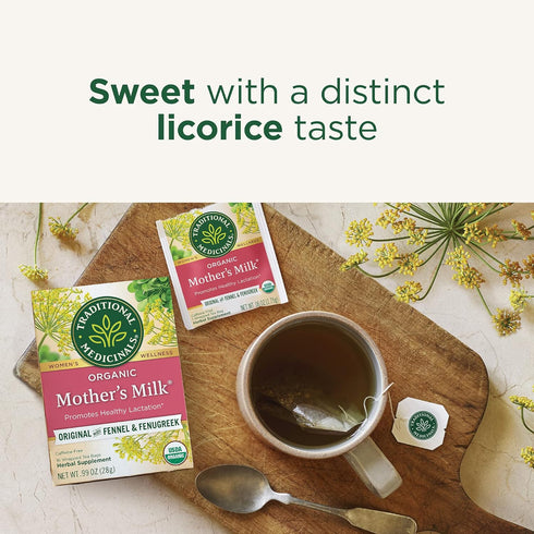 (6 Pack) 96 Traditional Medicinals - Organic Mother's Milk Herbal Tea - Promotes Healthy Lactation in Breastfeeding