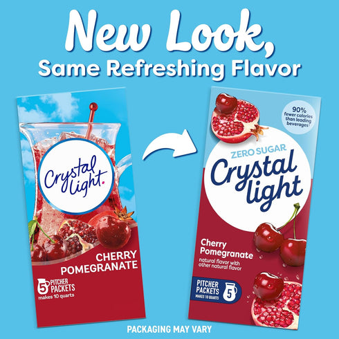 5 Packets, 2.2 oz Crystal Light Drink Mix, Pitcher for Flavorful Hydration and Shareable Refreshment, Cherry