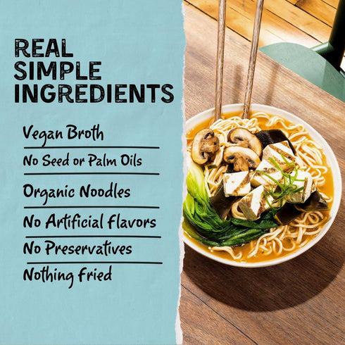 (Pack 6) 7g Mikes Mighty Good Vegan Miso Ramen Cup of Protein Instant Ramen Noodles Organic Steamed, Non-GMO - Canola
