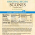 English Scone Mix, Original Flavor by Sticky Fingers Bakeries, Makes 12 Fresh Baked Scones (1pk)