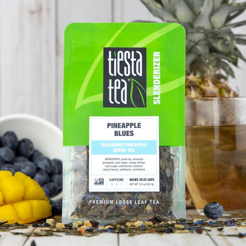 25 2 Tiesta Tea - Pineapple Blues, Loose Leaf, Blueberry Pineapple Green Tea, Premium Tropical Blend, Medium