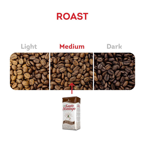 16 oz (Pack 4) Caf Santo Domingo, Bag, Whole Bean Coffee, Medium Roast - Product from the Dominican Republic