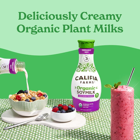 48 Oz Califia Farms Soymilk Unsweetened Organic, Fl