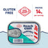 3.75 oz (Pack 12) 13g Beach Cliff Wild Caught Sardines in Soybean Oil, Can of - Protein per Serving - Gluten Free, Keto