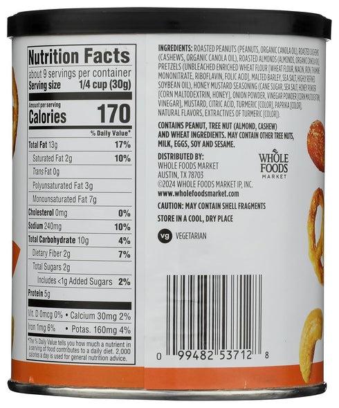365 by Whole Foods Market 10 OZ Honey Mustard Snack Mix