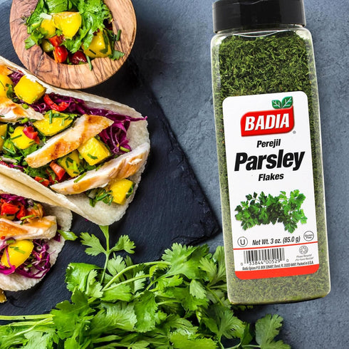 3 oz Badia Parsley Flakes, Fresh Aromatic Herb for Cooking, Garnishing & Seasoning