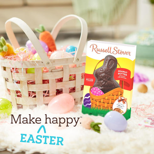 3 Oz, 12 Count Russell Stover Peanut Butter Milk Chocolate Easter Bunny Candy