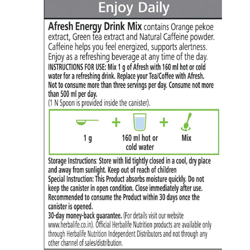 Herbalife 50 Afresh Energy Drink Mix - Gram (Lemon)