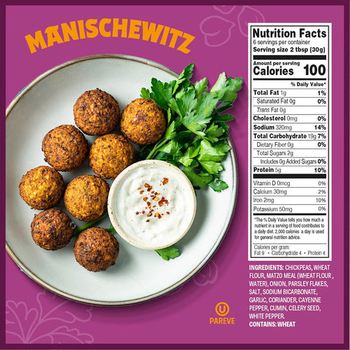 6.4oz (3 Pack) 7 Manischewitz Mediterranean Falafel Ball Mix All Natural, Sugar Free, Certified Kosher, Grams