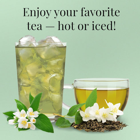 The Republic of Tea Jasmine Jazz Green Full-Leaf Loose Tea - 3.0 oz Tin, Steeps 50 Cups, Caffeinated