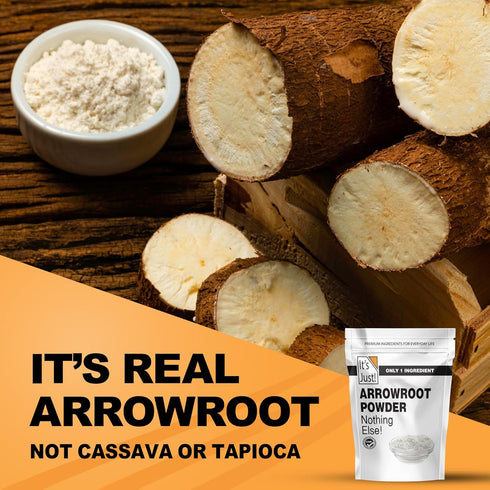 It's Just Arrowroot Powder, 8oz, Natural Thickener, Gluten-Free, Dairy-Free, Non-GMO, Cornstarch Substitute