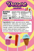 24ct, Dessert Lollipops Candy Milkshake, Ice Cream, and Popsicle, Strawberry Cream, Orange Cream, and Blueberry Cream