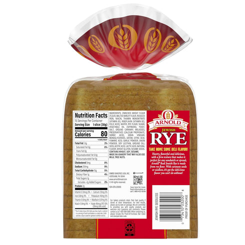 VEMAX Store 16 oz (Pack 2 Bread Seedless Real Jewish Rye, of Loaves)