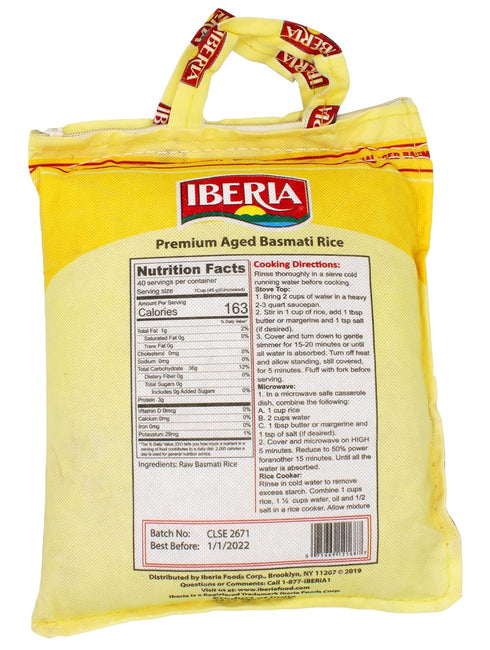 4 Iberia Premium Aged Indian Basmati Rice, Pounds
