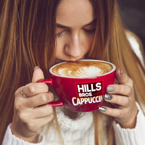 16 Oz Hills Bros Instant Double Mocha Cappuccino Mix, Easy to Use, Enjoy Coffeehouse Flavor from Home, Frothy, Rich