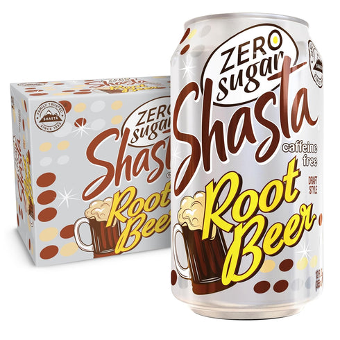 Shasta Zero Sugar Root Beer | 12-Pack of 12oz Cans | Rich