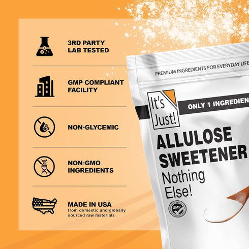 (11oz) It's Just - Allulose, Sugar Substitute, Keto Friendly Sweetener, Non-Glycemic, Non-GMO