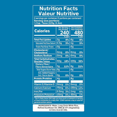 1 8g 6g 8.8oz (2125g), Pack 6 Eat Regal Long Grain White Rice Cups, Light & Fluffy, Always Fluffy, No Clump & No