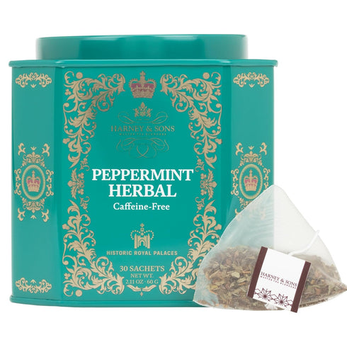 30 Harney & Sons Peppermint Herbal Tea in Sachets, Caffeine-Free Herbal, Sachets