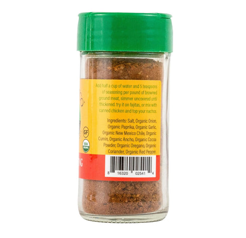 Flavor Seed Rock Yo Taco Gluten Free Organic Taco Seasoning Mix, 2.6 oz - Plant Based, Non-GMO, Vegan
