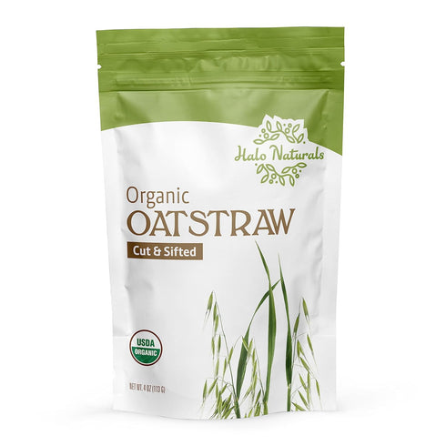 Halo Naturals 4 Packaged (Pack 1) Organic Oatstraw Cut & Sift, Ounces, USDA Certified | Resealable Pouch| in The USA