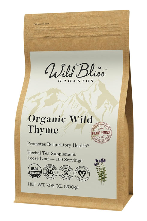 Wild Bliss Organic Wild Breckland Thyme Tea - Caffeine Free Loose Leaf