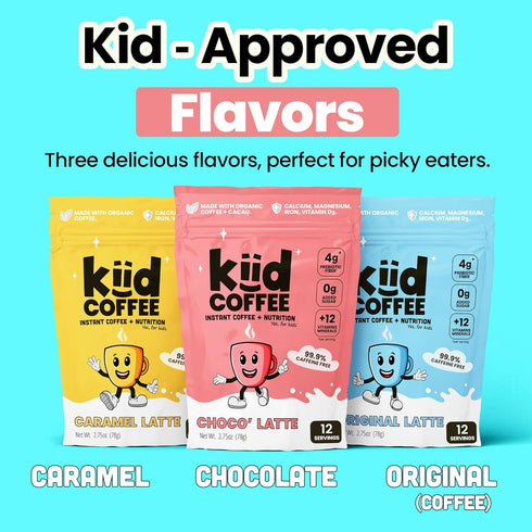 99.9% 12 4g 0g 12 Kiid Coffee - Caffeine-Free Organic Coffee for Kids - As Seen on Shark Tank - Vitamins & Minerals