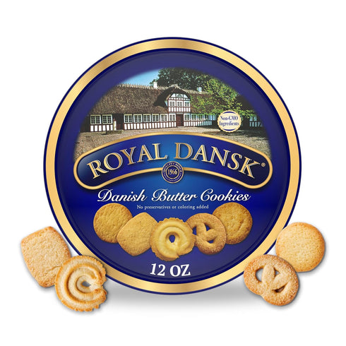 Royal Dansk Danish Butter Cookies, Premium Assorted Cookies in Gift Tin, Great