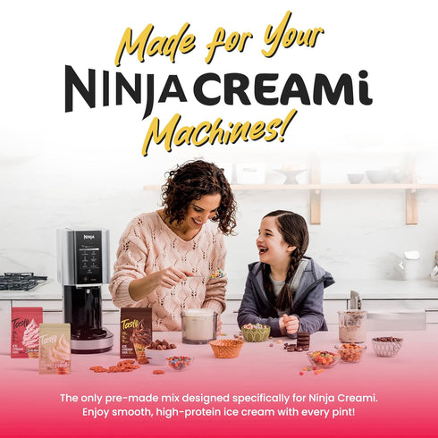 TASTI 25g 0g High-Protein Ice Cream Mix - Strawberry Flavor Low Sugar Ice Cream Powder - Made for Ninja Creami, Soft