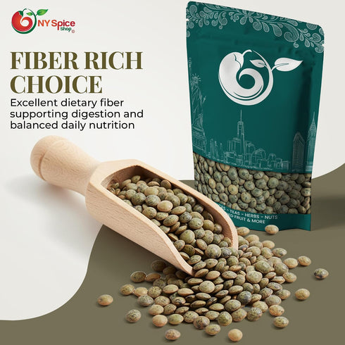 3 NY SPICE SHOP French Lentils Pounds French Green Lentils Dry Lentil Beans - Protein & Fiber Rich - Great for Stews