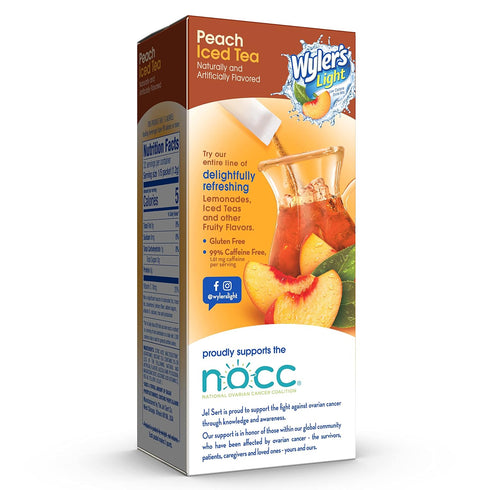 Packs, 6 (36 Packets) Wyler's Light Pitcher Water Drink Mix, Peach Iced Tea, Boxes Pitcher