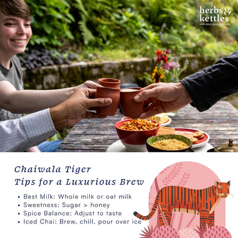 7 oz (200 Herbs & Kettles Refill - Rose Cardamom Chai g) | Single-Origin Assam Black Tea with Rose Petals & Green